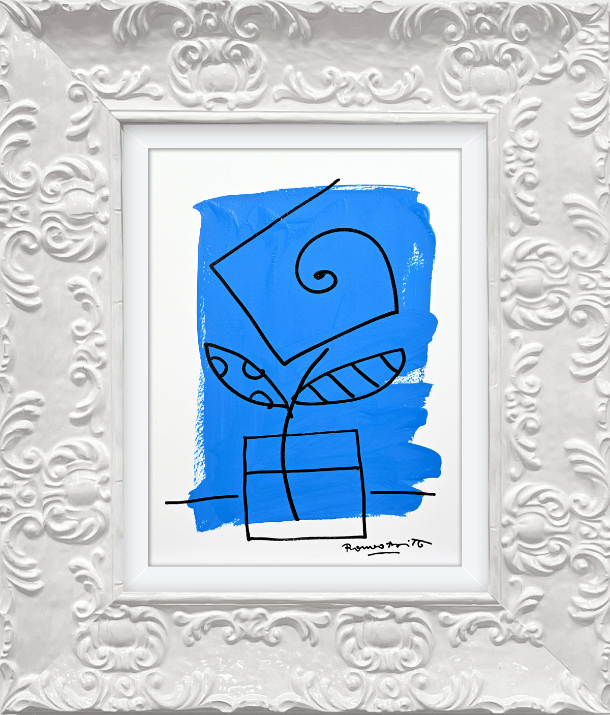 two color collection original drawing  colorful decorative collectible gift idea