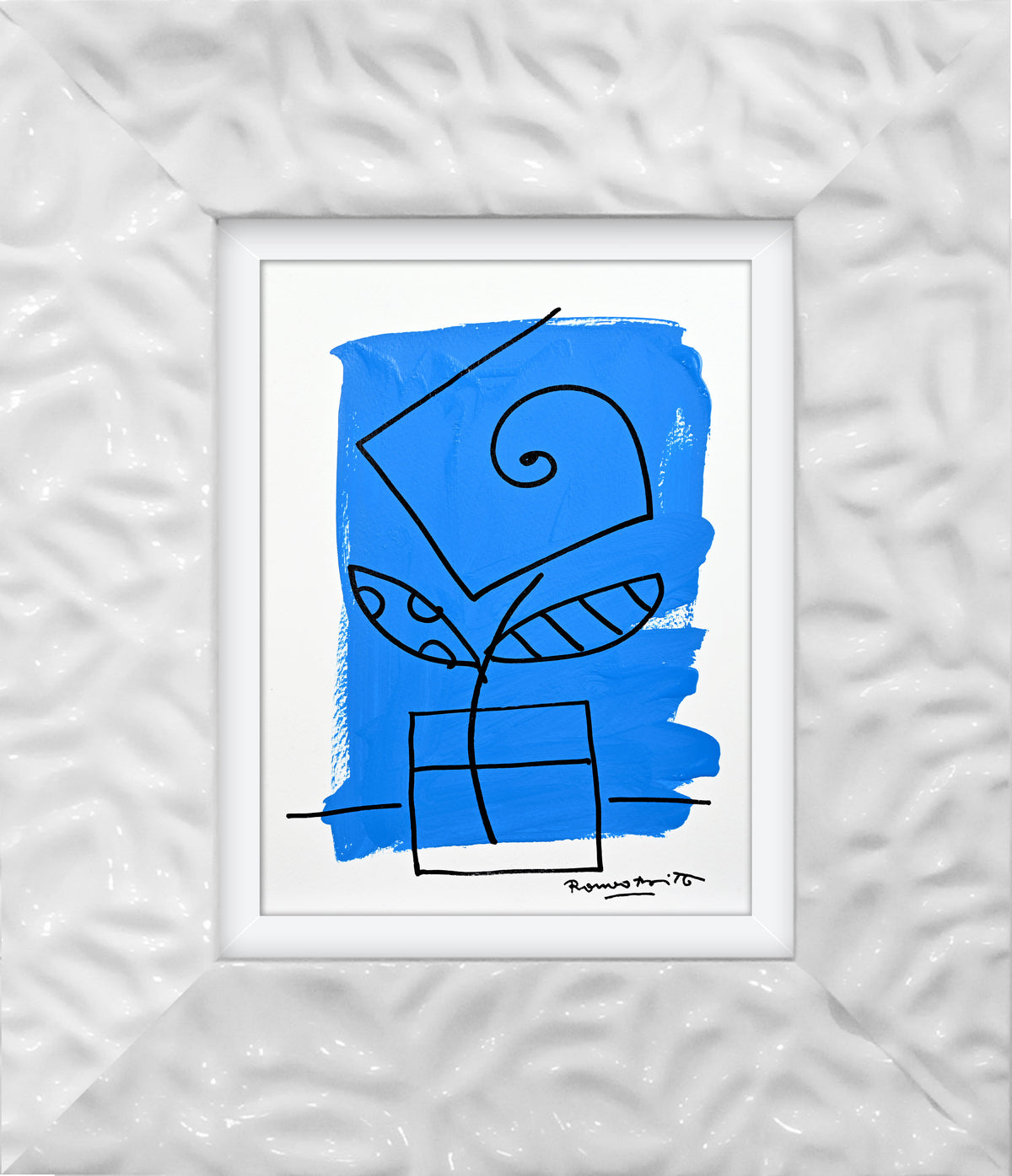 two color collection original drawing  artistic colorful design collectible