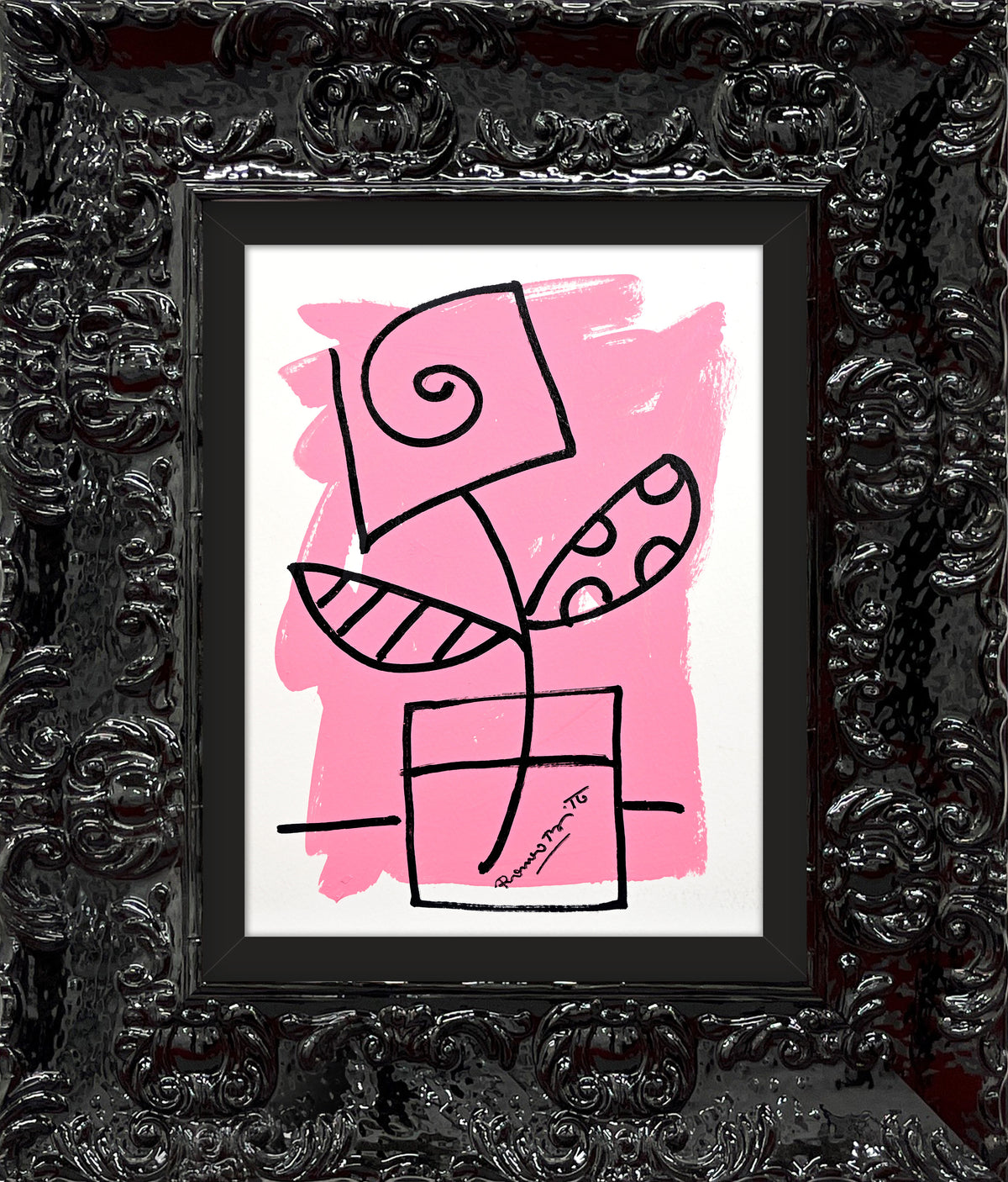 two color collection original drawing  colorful decorative collectible gift idea