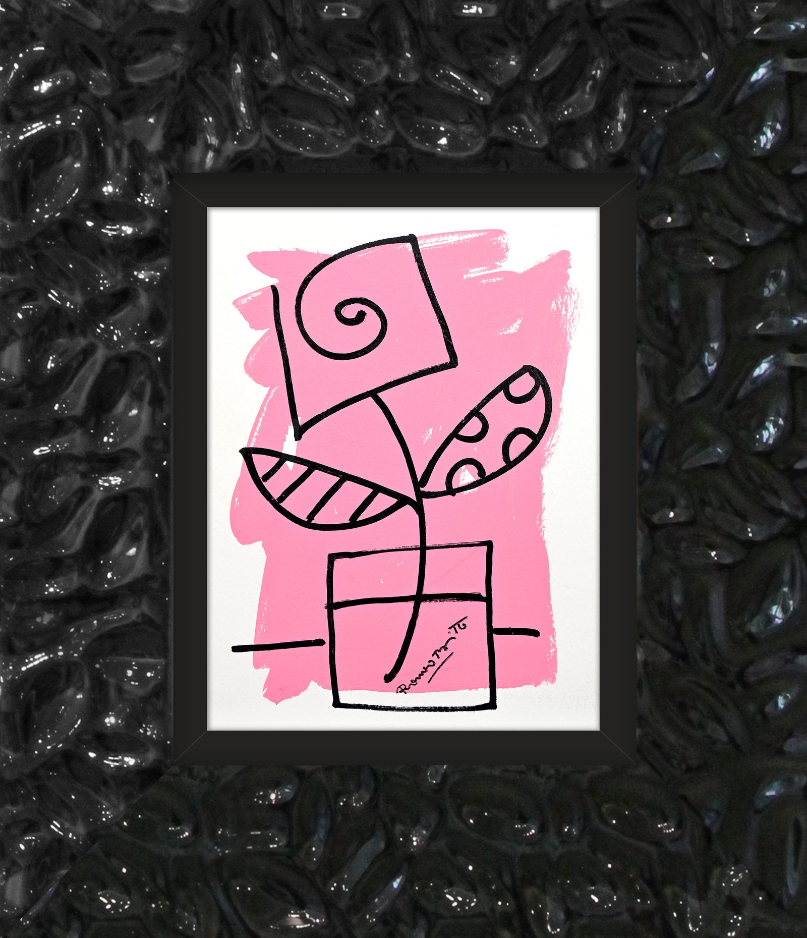 two color collection original drawing  artistic colorful design collectible