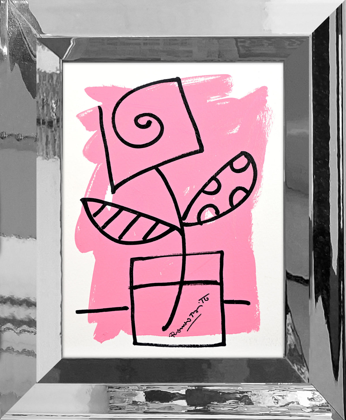 Romero Britto two color collection original drawing  colorful pop art design