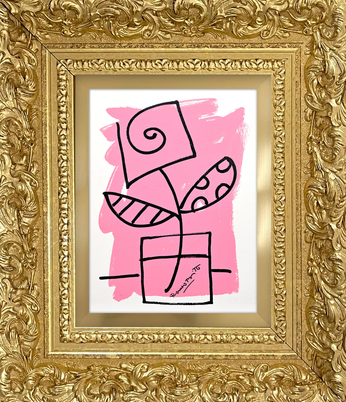 two color collection original drawing  colorful decorative collectible gift idea