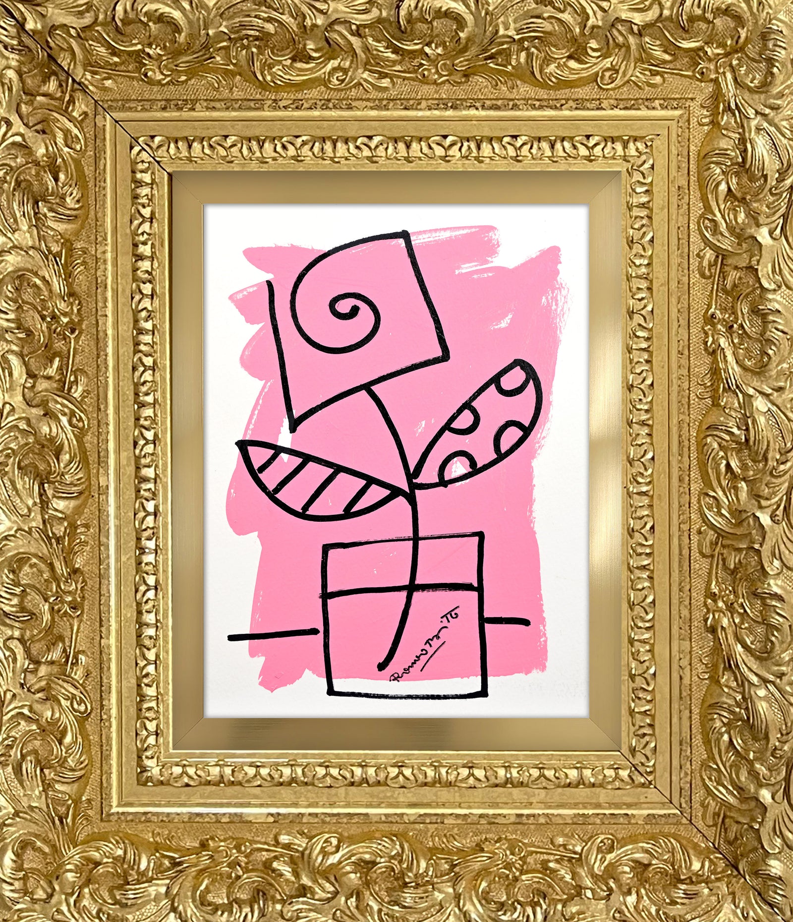 two color collection original drawing  colorful decorative collectible gift idea