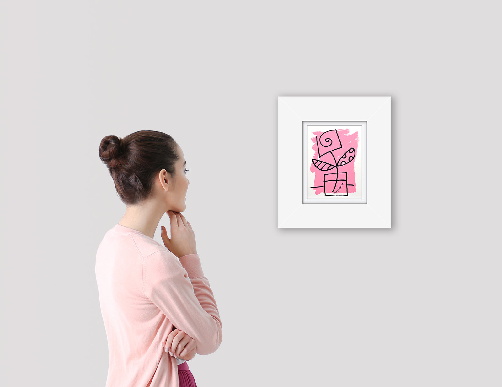 two color collection original drawing  artistic colorful design collectible