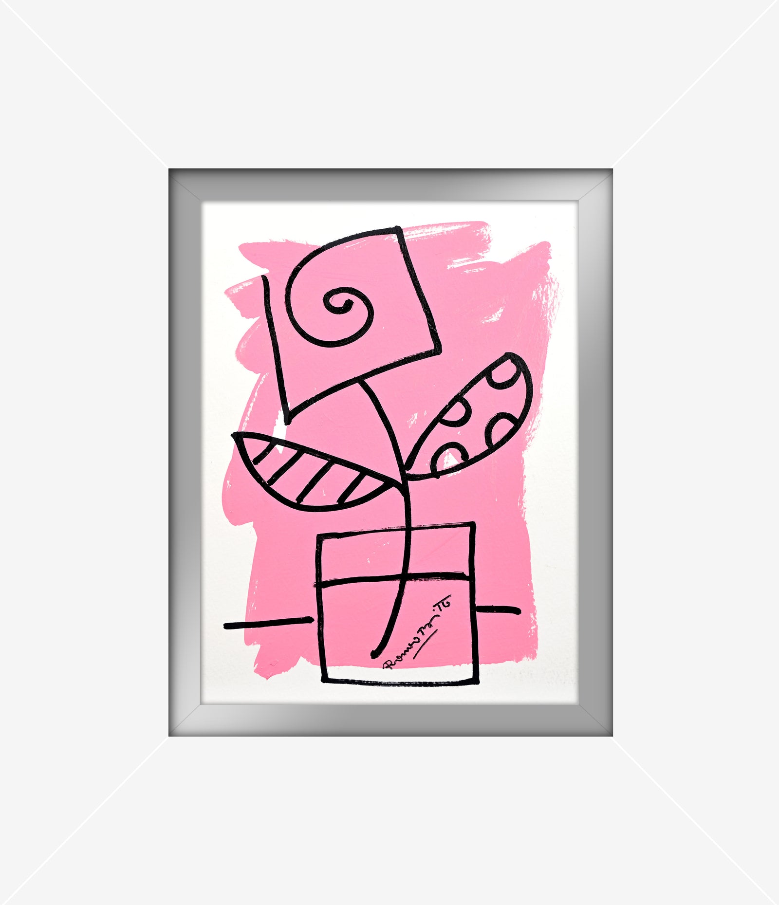 two color collection original drawing  artistic colorful design collectible