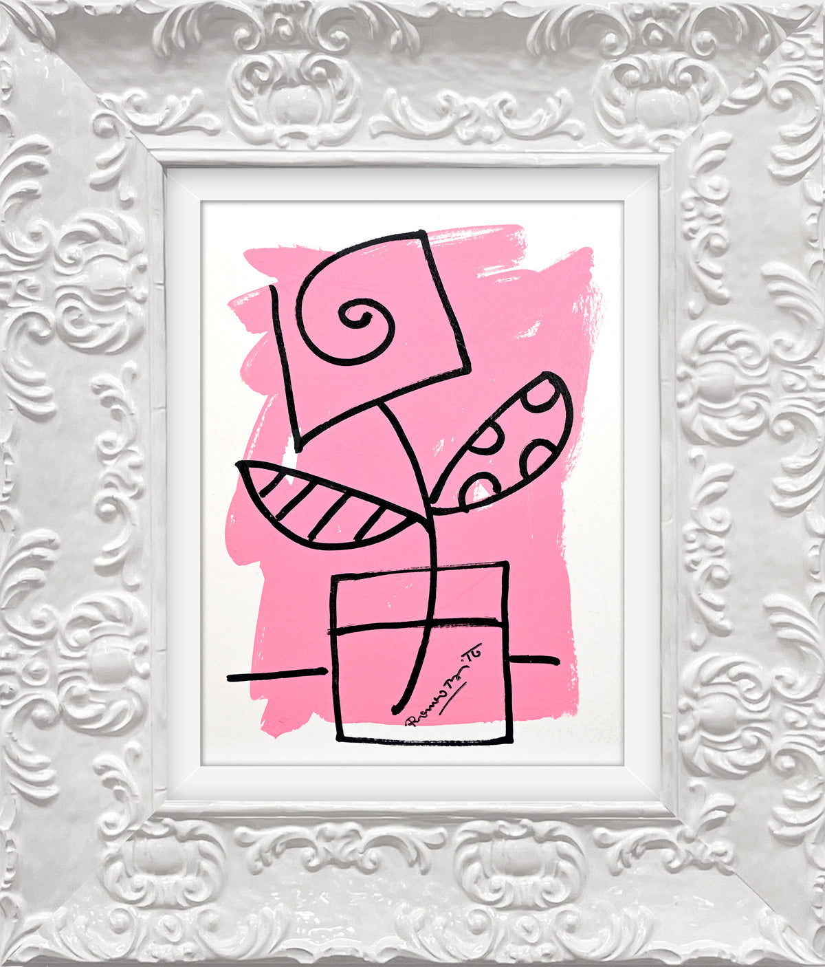 two color collection original drawing  colorful decorative collectible gift idea