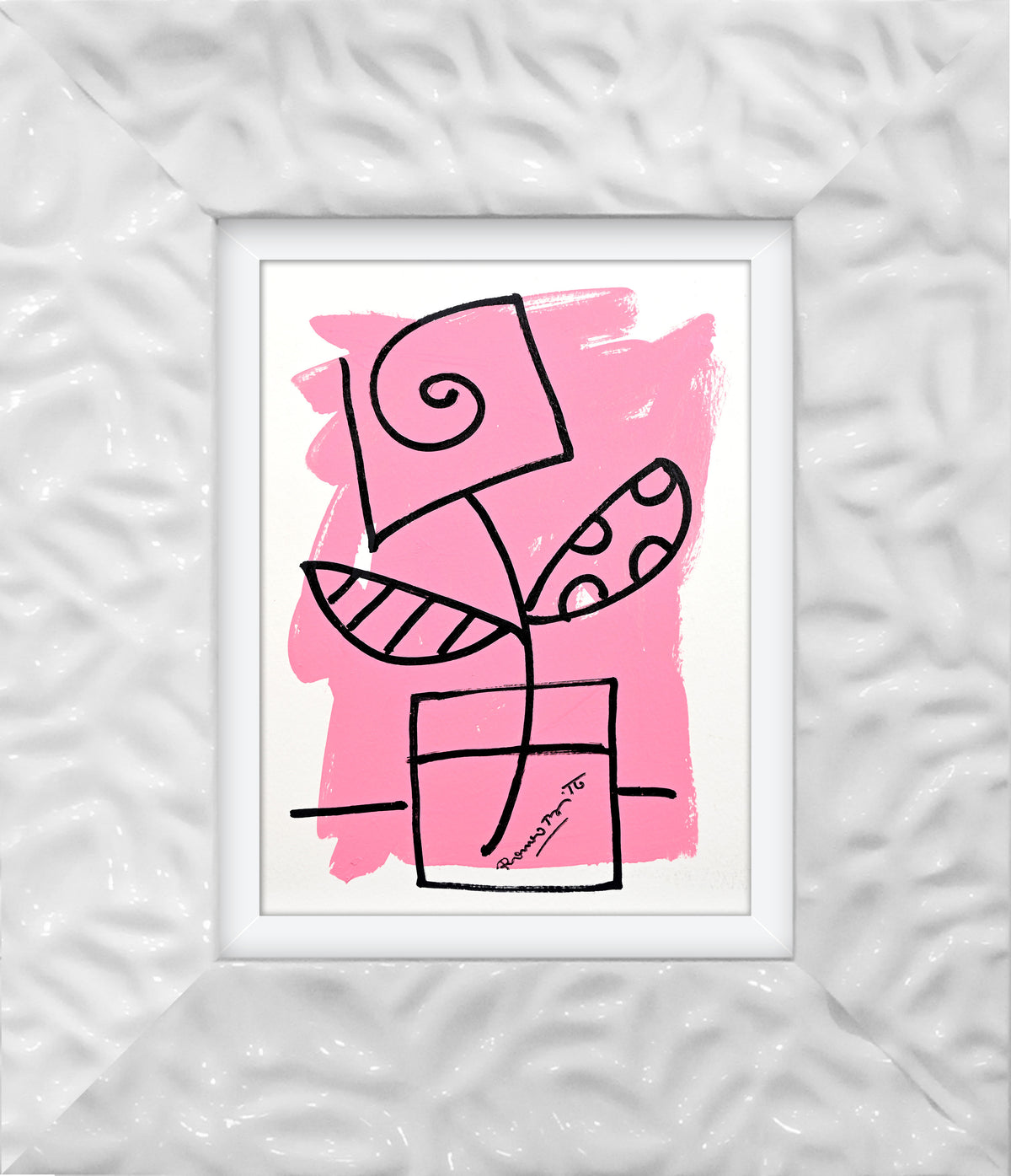two color collection original drawing  colorful decorative collectible gift idea