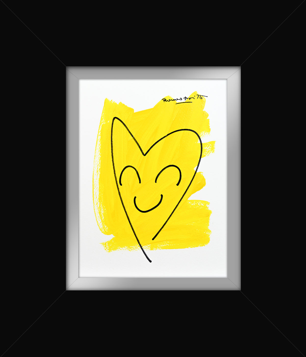Romero Britto two color collection original drawing  colorful pop art design