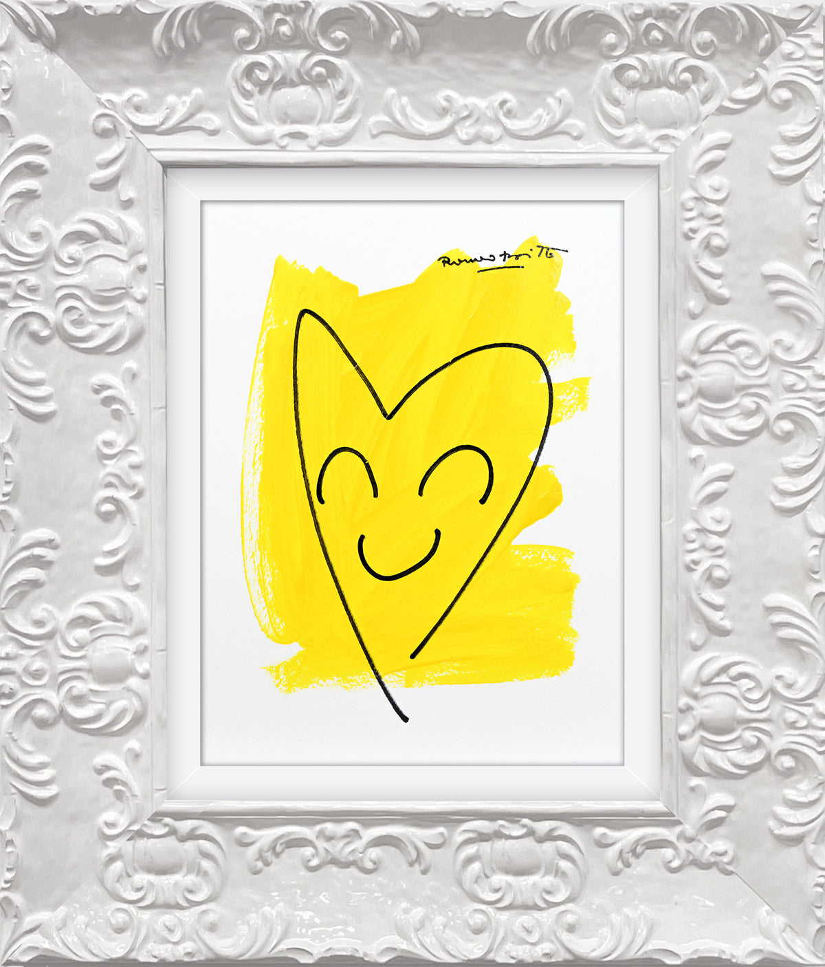 Romero Britto two color collection original drawing  colorful pop art design