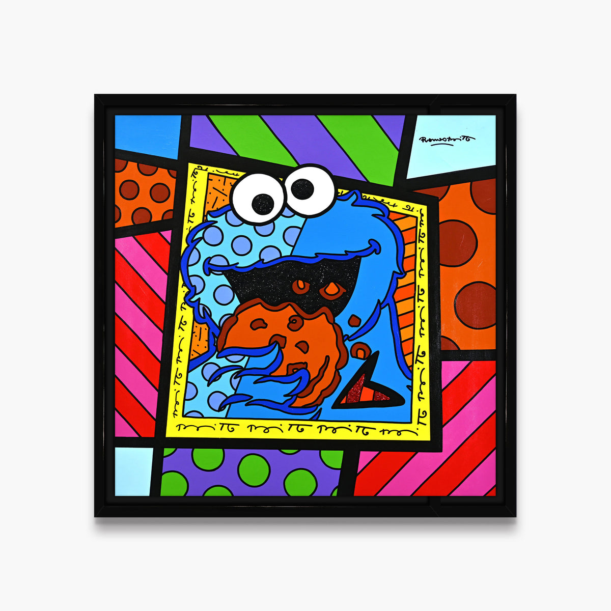 Cookie Monster - Sesame Street by Britto - Original Painting