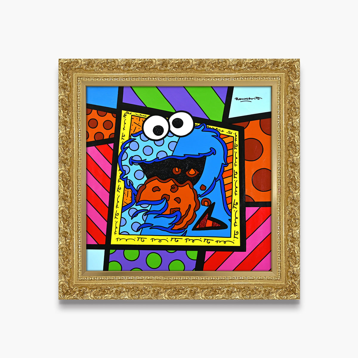 Cookie Monster - Sesame Street by Britto - Original Painting