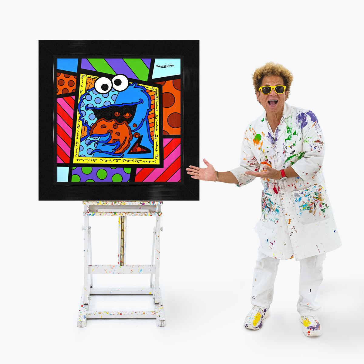 Cookie Monster - Sesame Street by Britto - Original Painting