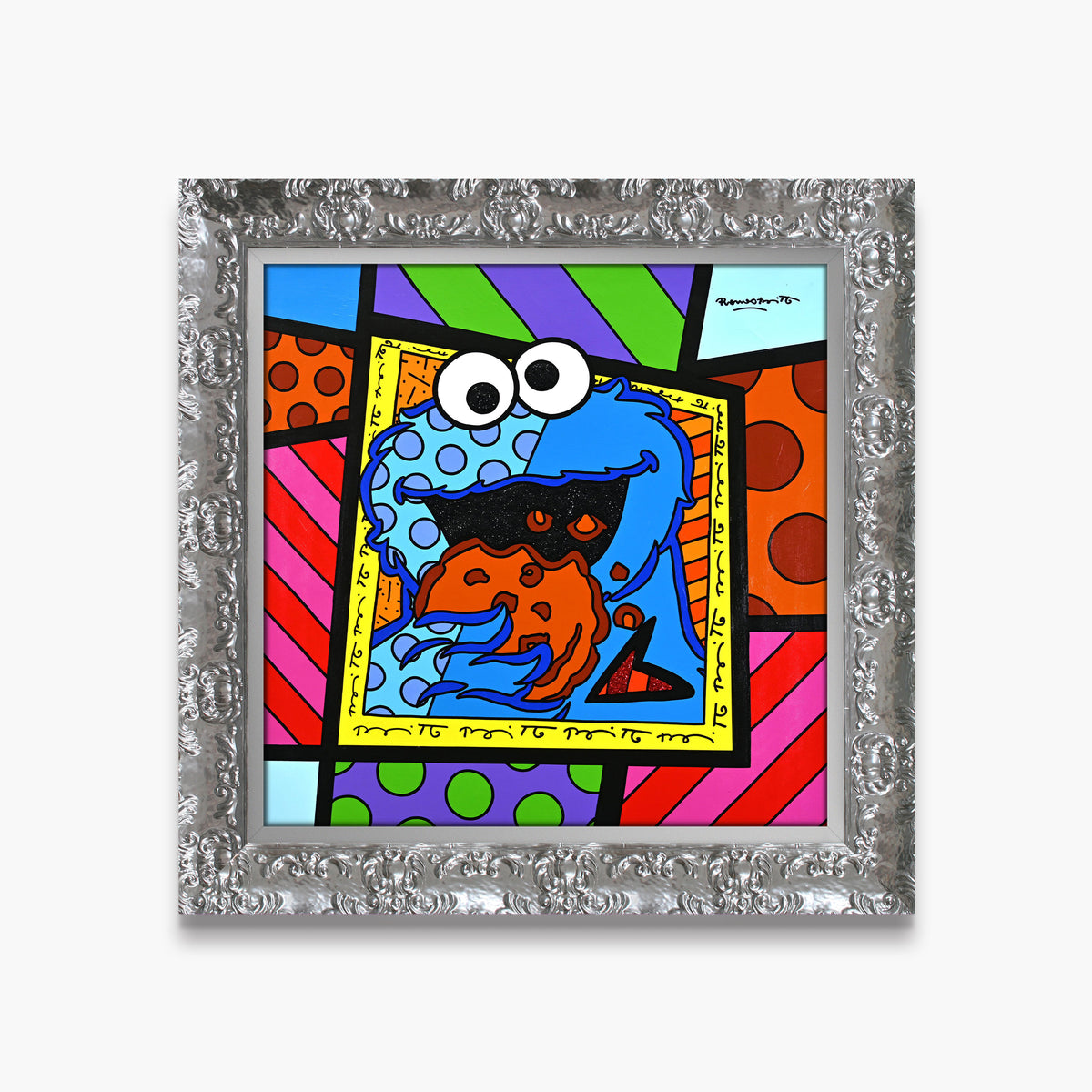 Cookie Monster - Sesame Street by Britto - Original Painting