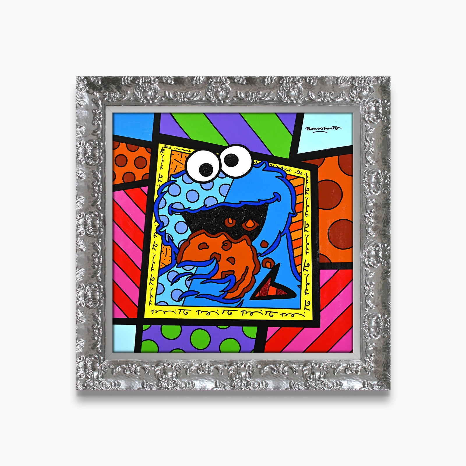 Cookie Monster - Sesame Street by Britto - Original Painting