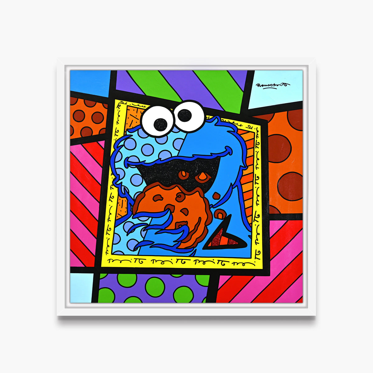 Cookie Monster - Sesame Street by Britto - Original Painting