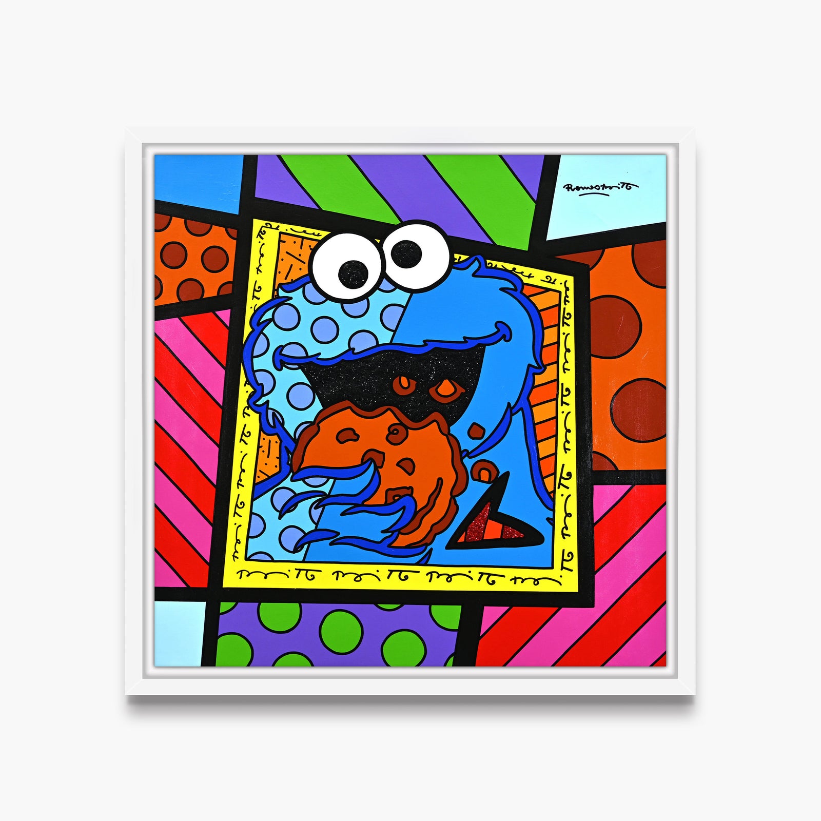 Cookie Monster - Sesame Street by Britto - Original Painting