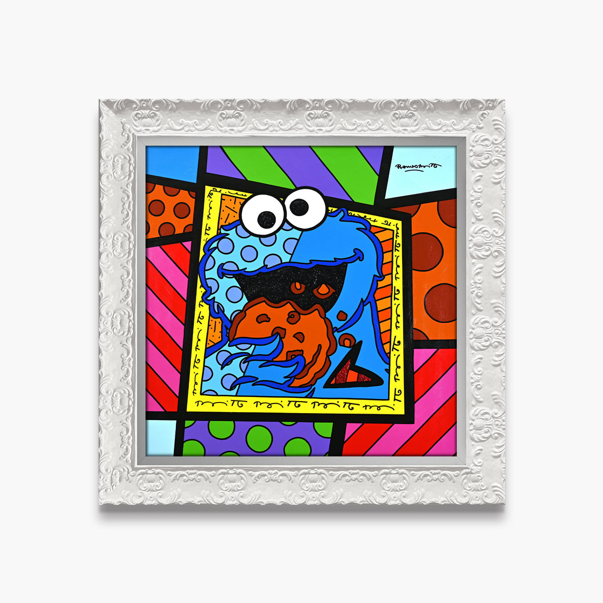 Cookie Monster - Sesame Street by Britto - Original Painting