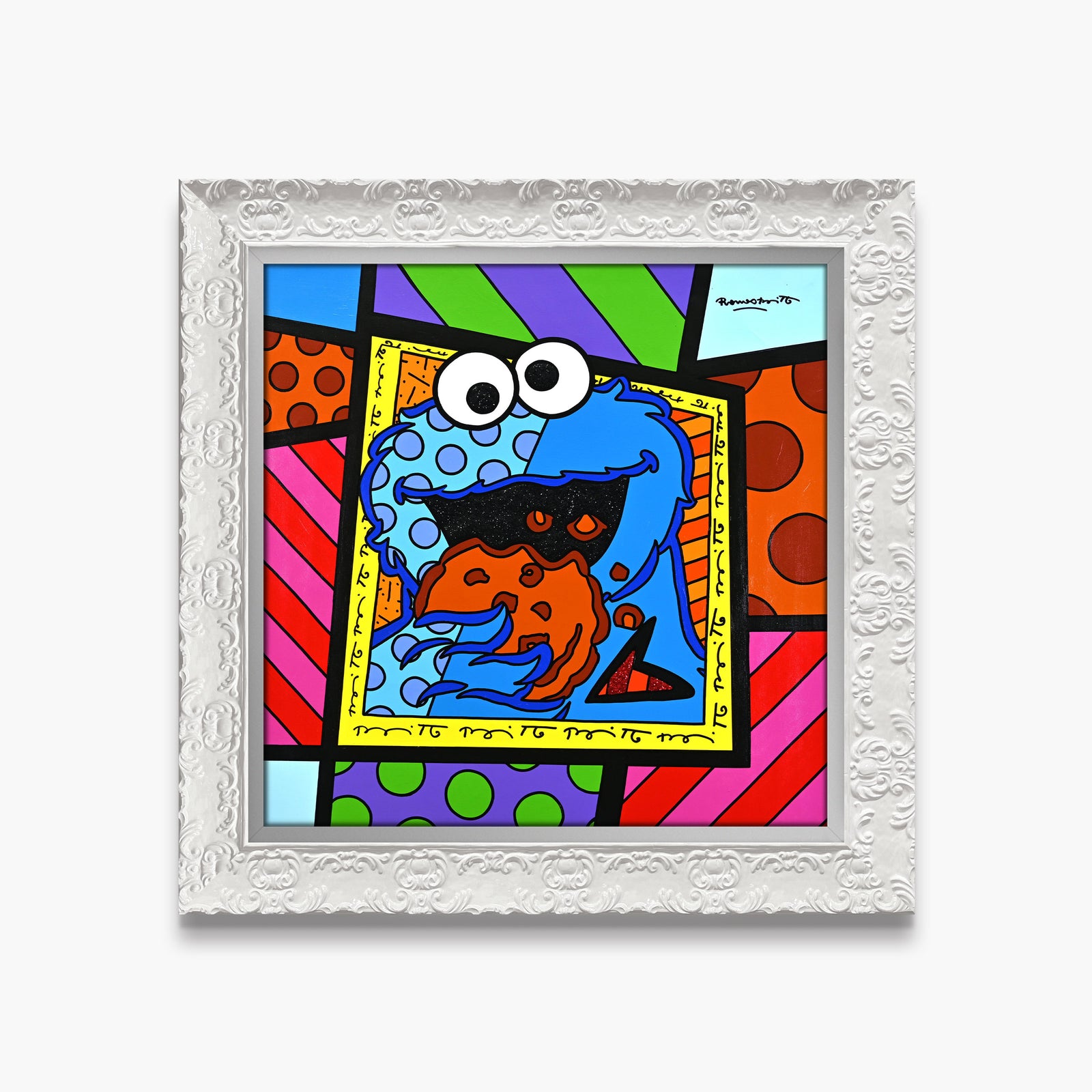 Cookie Monster - Sesame Street by Britto - Original Painting