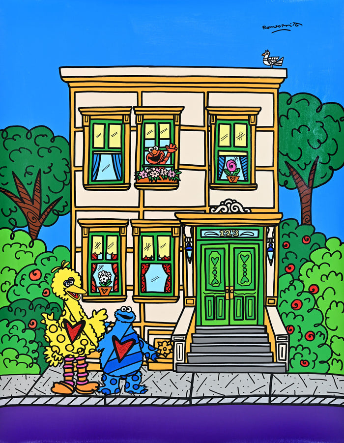 HOME SWEET HOME - (Sesame Street) -  Original Painting