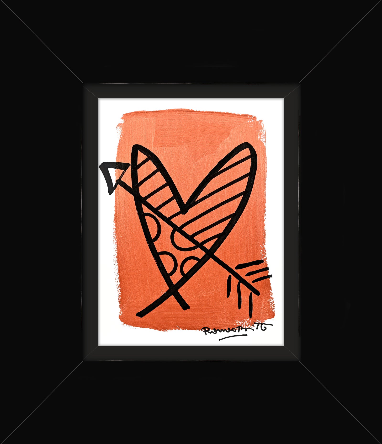 Romero Britto two color collection original drawing  colorful pop art design