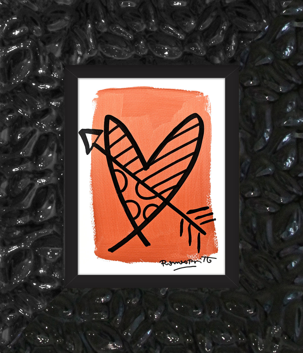 modern pop art two color collection original drawing  vibrant home decor