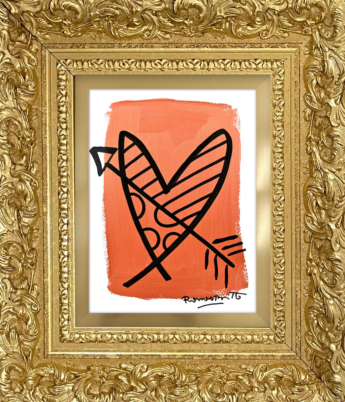 Romero Britto two color collection original drawing  colorful pop art design