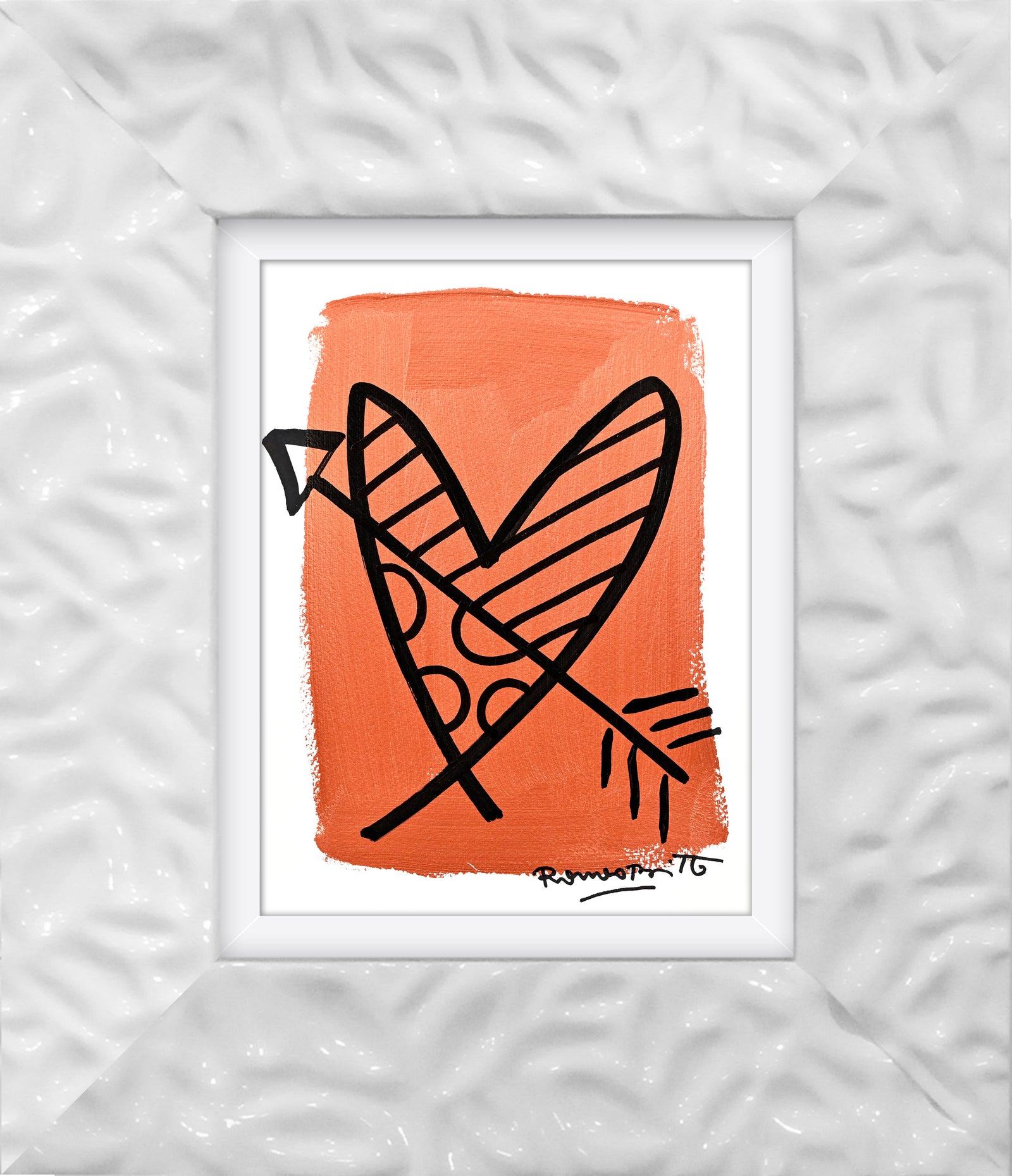 modern pop art two color collection original drawing  vibrant home decor