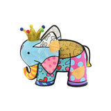 10 YEAR ANNIVERSARY ELEPHANT - Touch of Gold - Mixed Media Original Sculpture