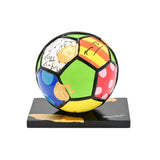 SOCCER BALL - Touch of Gold - Mixed Media Original Sculpture