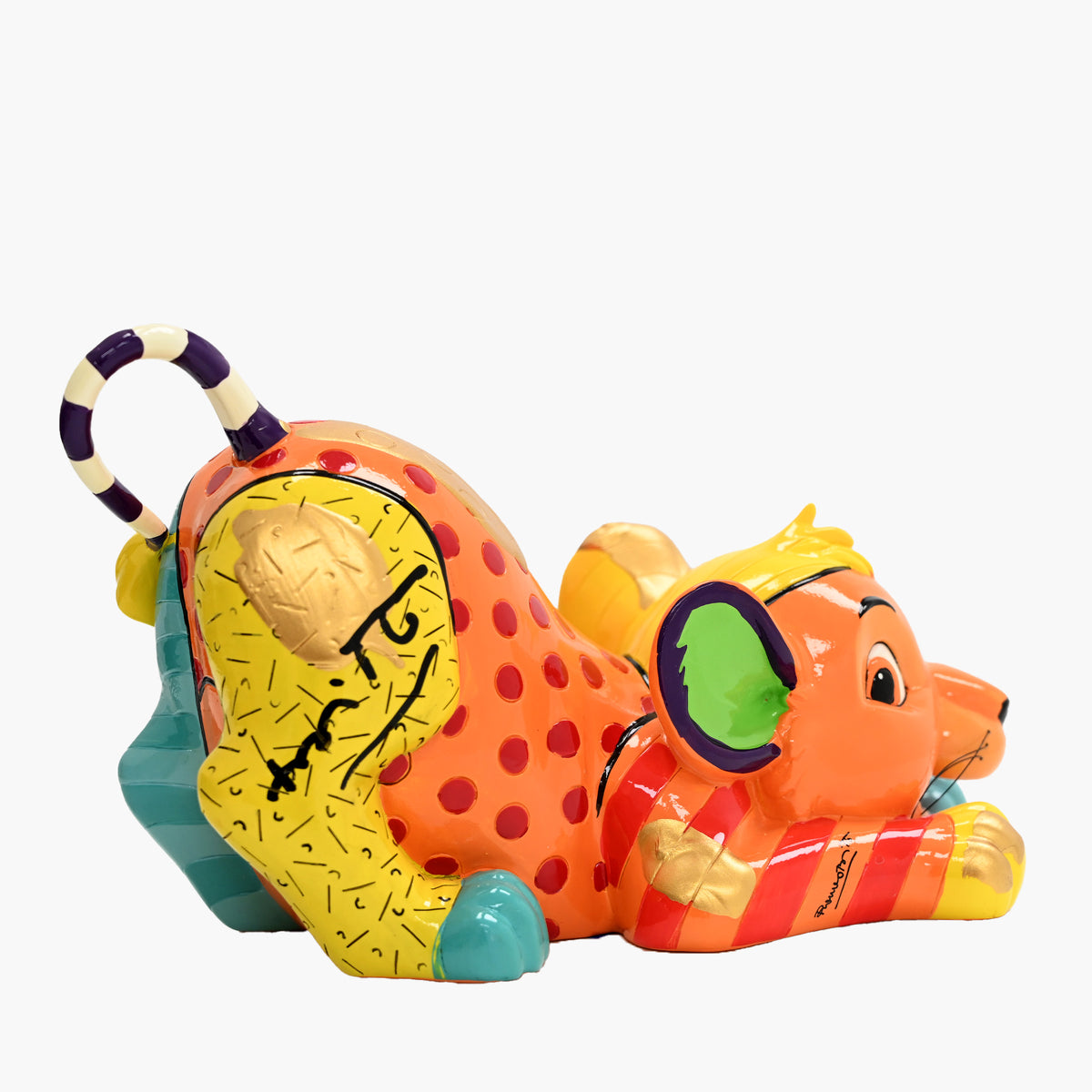 Simba - Disney by Britto Figurine - Touch of Gold Original Sculpture