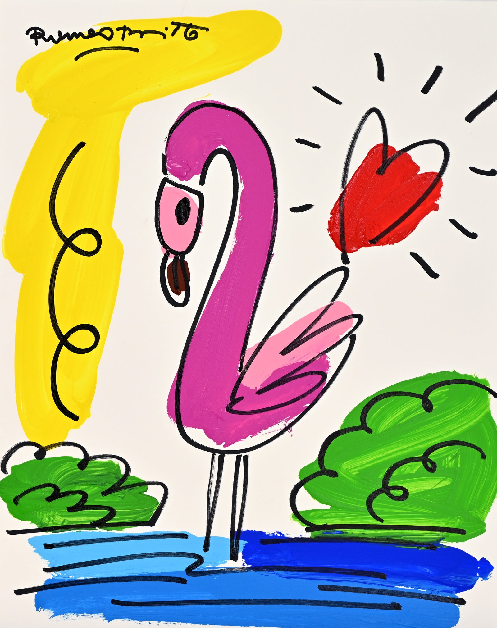 Thomas Collection (Flamingo) - Original Drawing