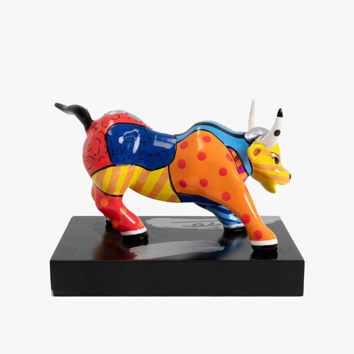 Back view of Romero Britto Good Fortune limited edition fine art sculpture