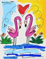 THOMAS COLLECTION FLAMINGOS -  Original Drawing