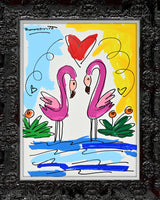 THOMAS COLLECTION FLAMINGOS -  Original Drawing