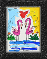 THOMAS COLLECTION FLAMINGOS -  Original Drawing