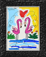 THOMAS COLLECTION FLAMINGOS -  Original Drawing