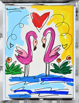 THOMAS COLLECTION FLAMINGOS -  Original Drawing