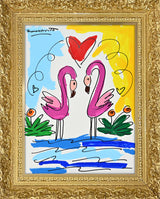 THOMAS COLLECTION FLAMINGOS -  Original Drawing