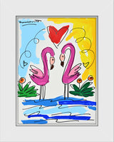 THOMAS COLLECTION FLAMINGOS -  Original Drawing