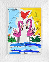 THOMAS COLLECTION FLAMINGOS -  Original Drawing