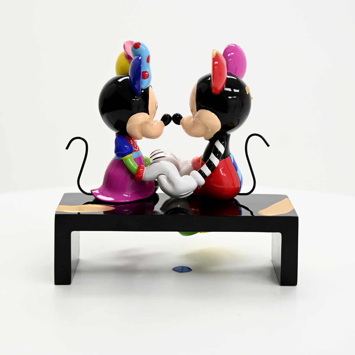 Mickey and Minnie - Disney By Britto - Touch of Gold Original Sculpture