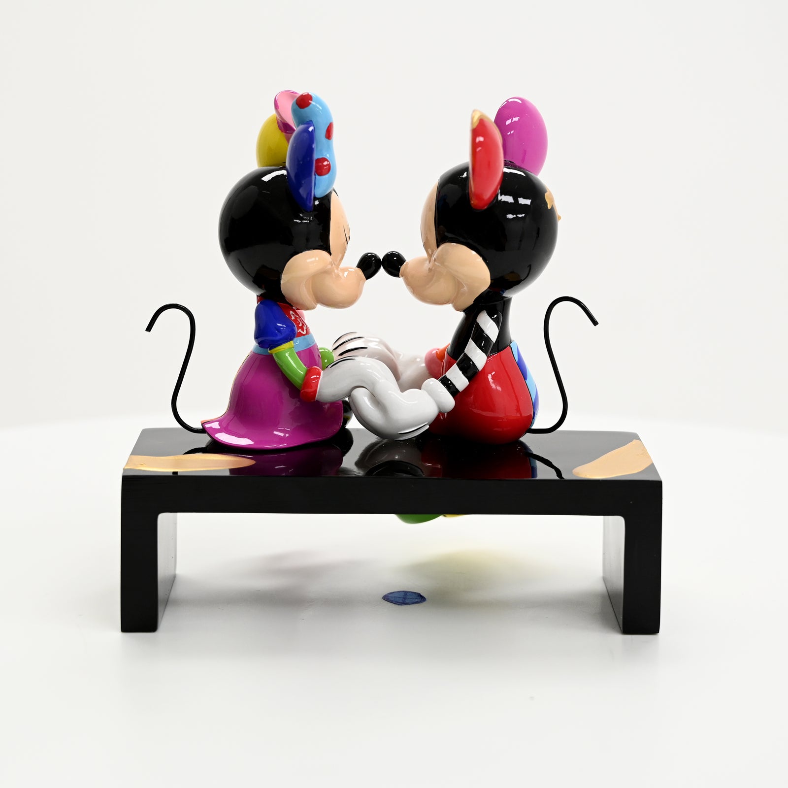 Mickey and Minnie - Disney By Britto - Touch of Gold Original Sculpture