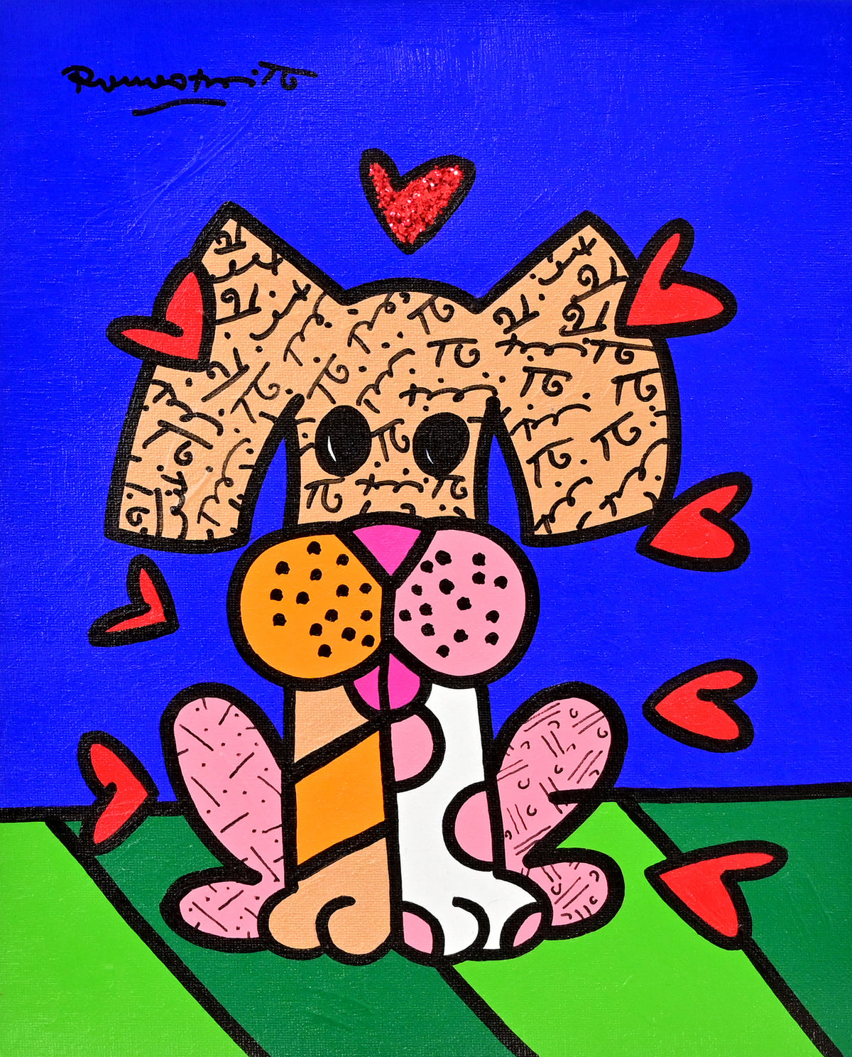 Britto Dog - Original Painting