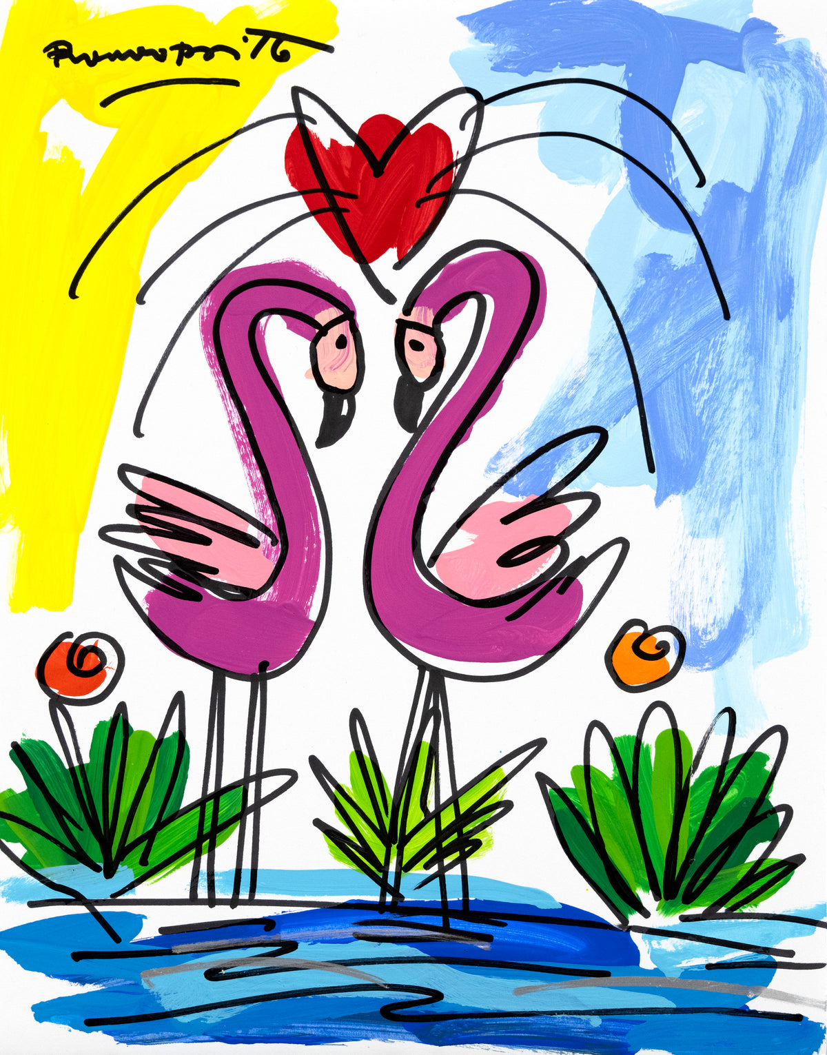 Thomas Collection (Flamingo) - Original Drawing