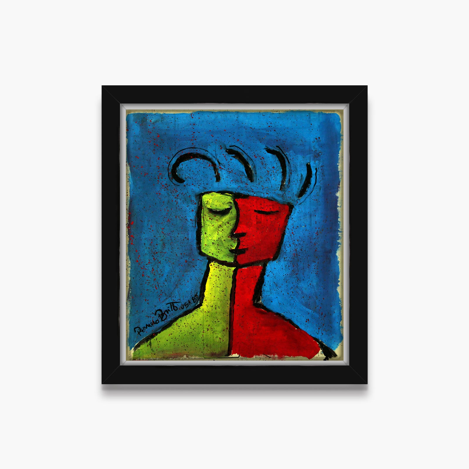 Blue - Original Vintage Painting