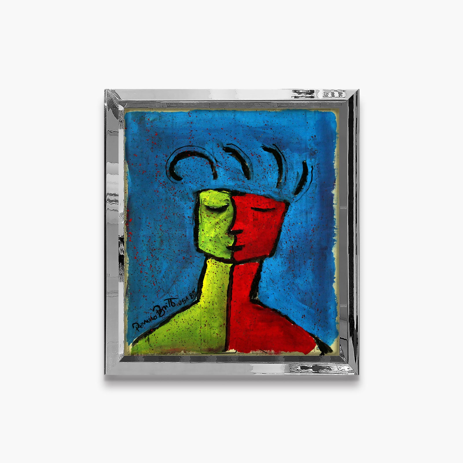 Blue - Original Vintage Painting