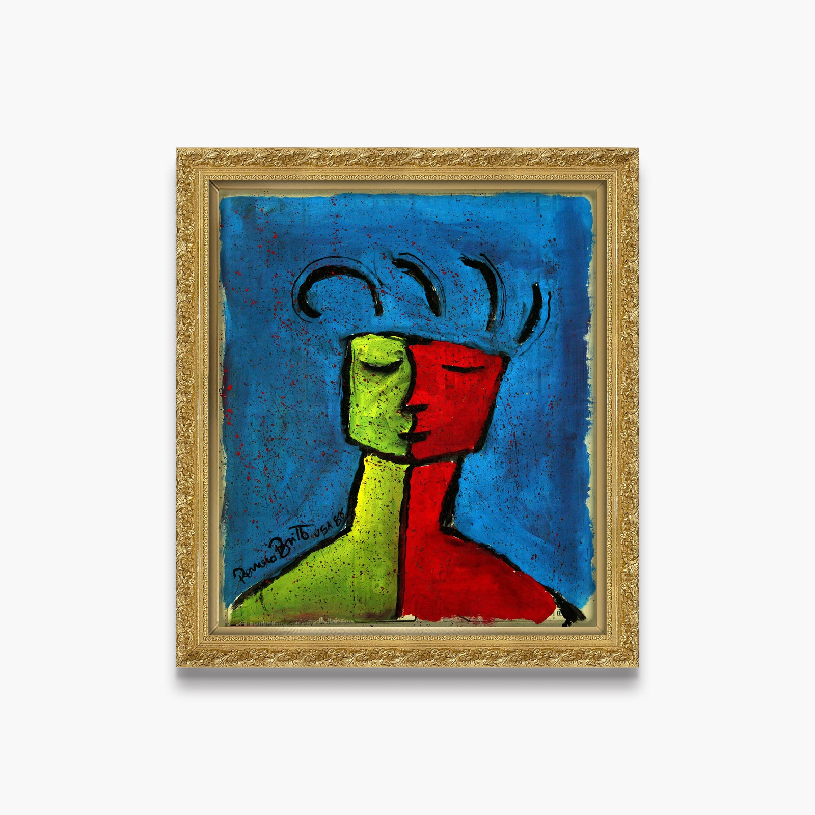 Blue - Original Vintage Painting