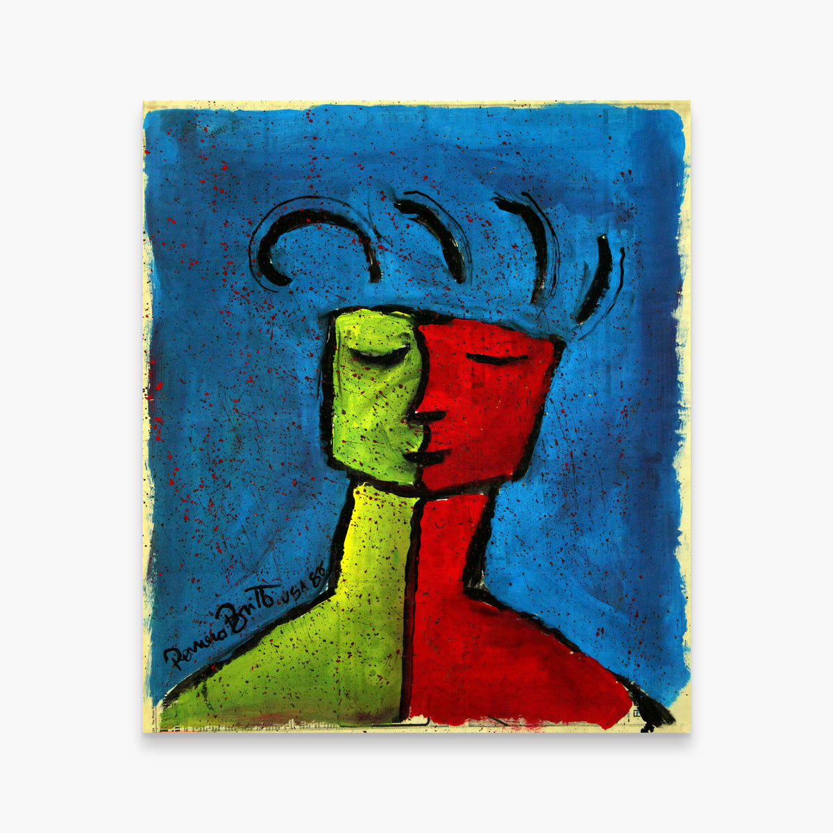 Blue - Original Vintage Painting