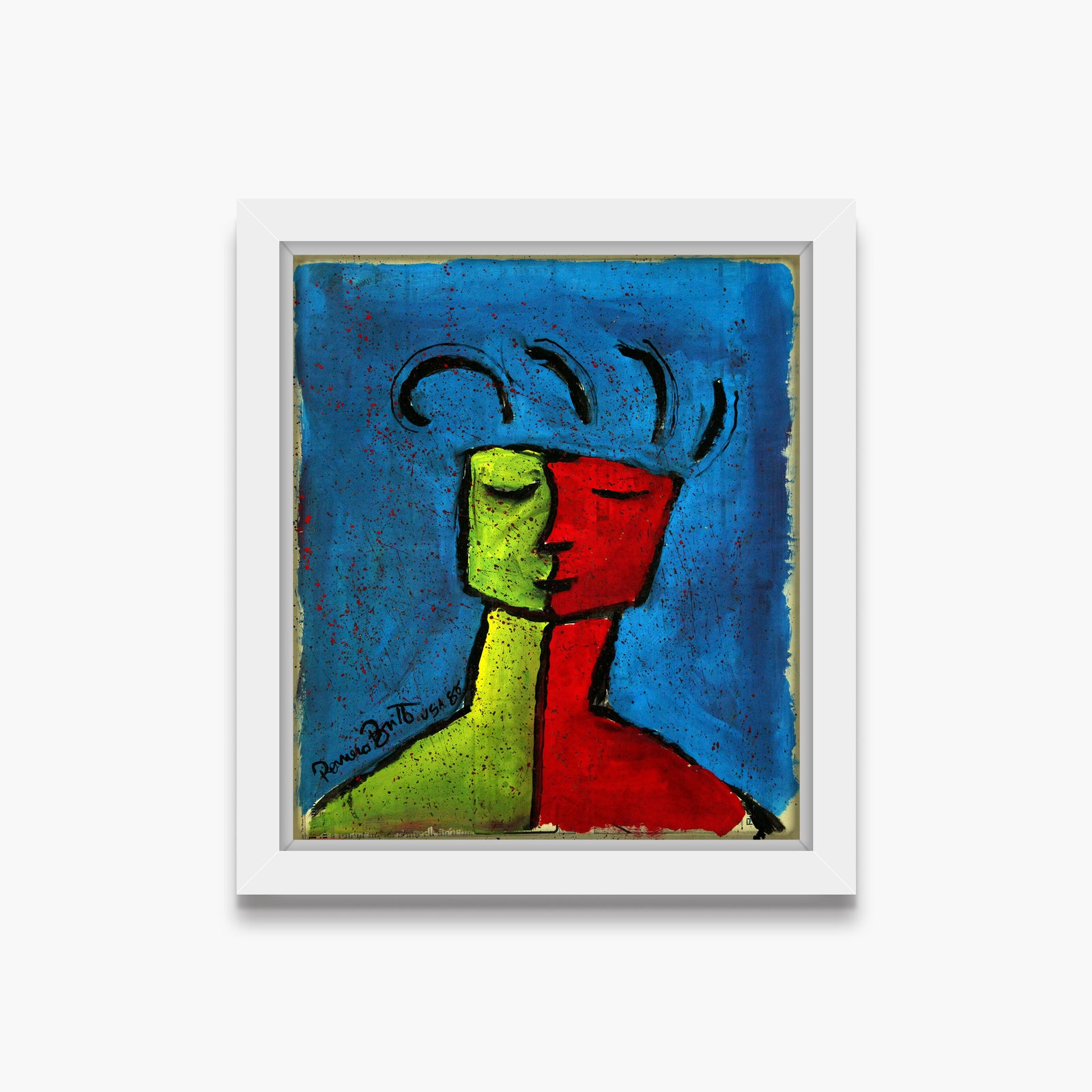 Blue - Original Vintage Painting