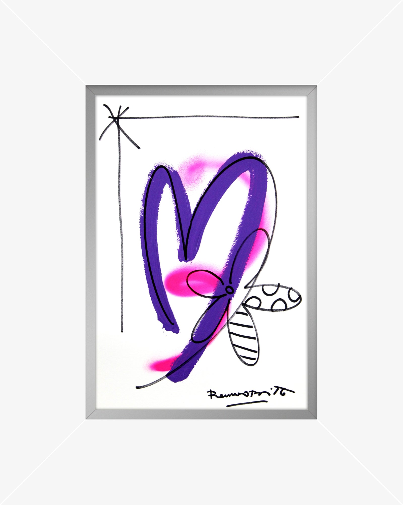modern pop art evolution original drawing  vibrant home decor